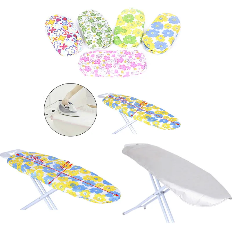 1PCS 140X50cm Home Universal Silver Coated Polyester Padded Ironing Board Cover Heavy Heat Reflective Scorch Resistant