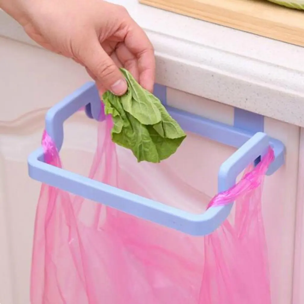 

Plastic Door Back Garbage Bag Shelf Multi-function Kitchen Cabinet Door Rag Hanging Rack Storage Hook