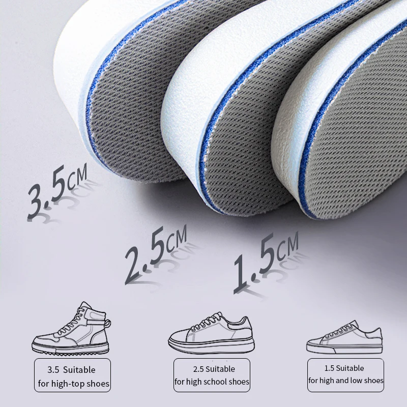 Ultra Thin Invisible Height Increase Insoles with Breathable