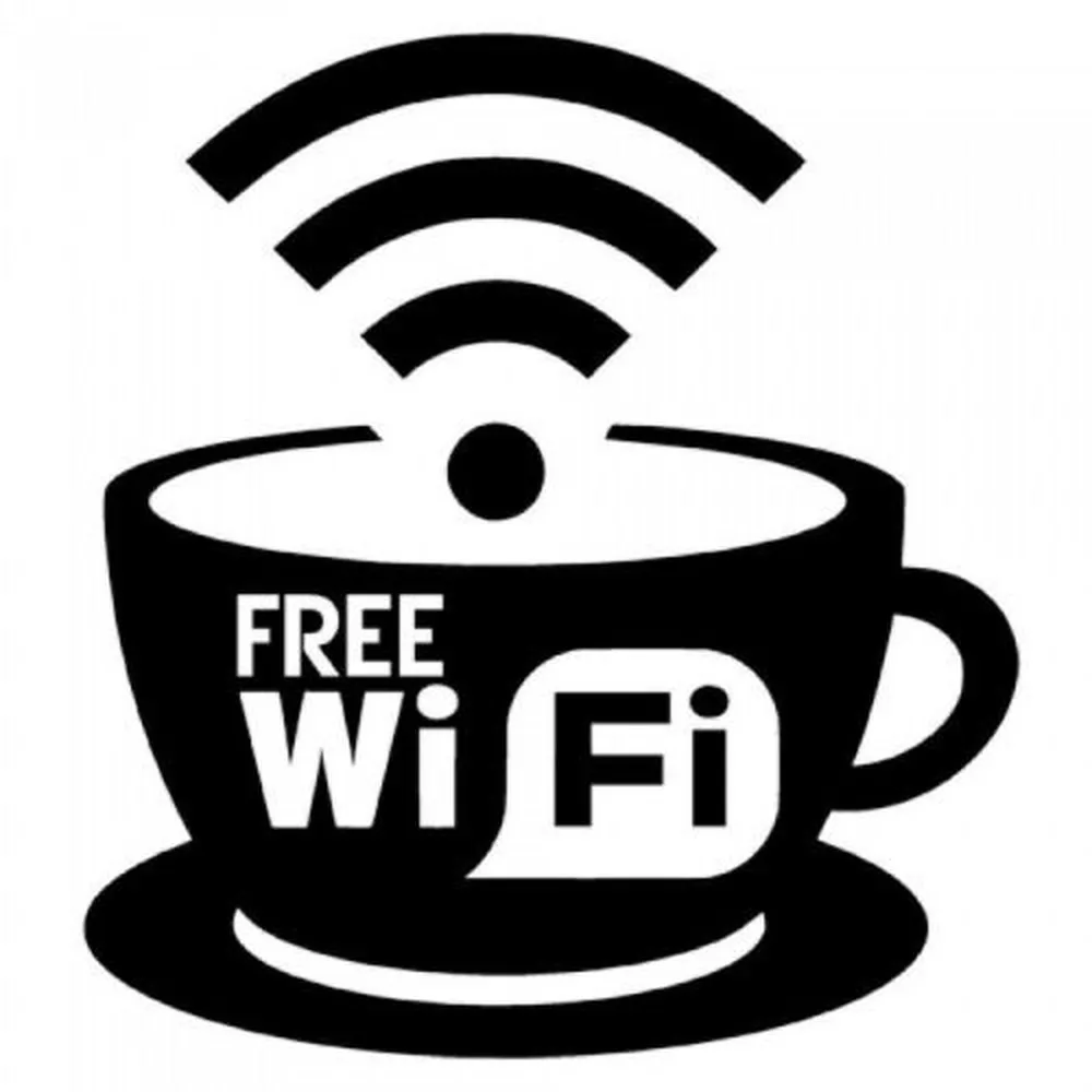 Wi-Fi Zone wall decal FROSTED for Restaurant Coffee house takeaway shop cinema 