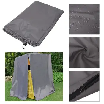 

Zipper PVC Fabric Beach Chair Cover Furniture Outdoor Patio Oxford 600D Gray Waterproof Protection Furniture Cover Tarpaulin