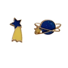 10 пара/лот, модные ювелирные аксессуары, дизайн, металлическая звезда, кошка, планета, серьги-гвоздики для женщин