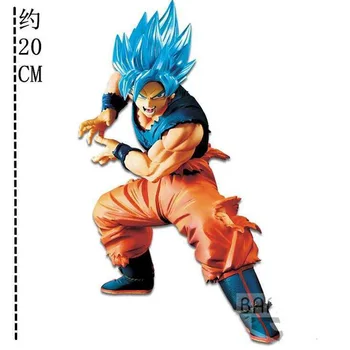 

2020 20cm Dragon Ball Goku Blue Hair Action Figure Collectible Model Doll Toys