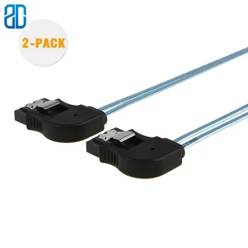 

SATA III Cable, SATA III 6.0 Gbps 7pin Female Right to Right Angle Female Data Cable with Locking Latch