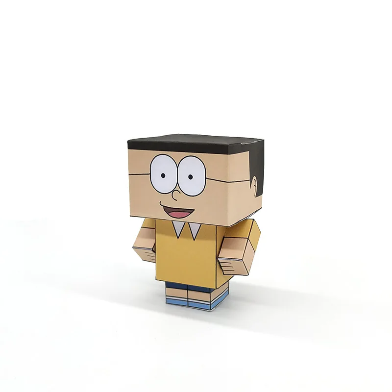 No-glue Doraemon Nobita Nobi Складная резка Милая 3D бумажная модель бумажное ремесло Аниме Фигурка DIY Cubee дети взрослые ремесло игрушки CS-035