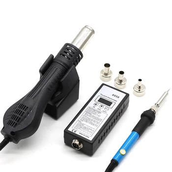 

8858 BGA Rework Solder Station Hot Air Blower Hair Dryer Soldering Hairdryer Temperature Adjustable Electric Soldering Iron EU P