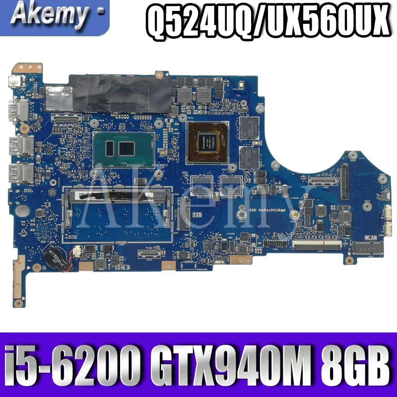  For ASUS UX560U UX560UQK UX560UQ UX560UX Q524U Q524UQ Q524UX Laptop mainboard Motherboard i5-6200 C