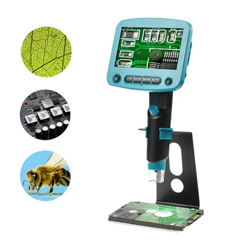 

800x 4.3Inch LCD Display Solder Microscope Magnifier Portable Digital High Brightness 8 LEDs Electron Soldering Microscope US/EU