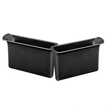 

2Pcs Armrest Container Car Replacement Inner ABS+Rubber Black Organizer