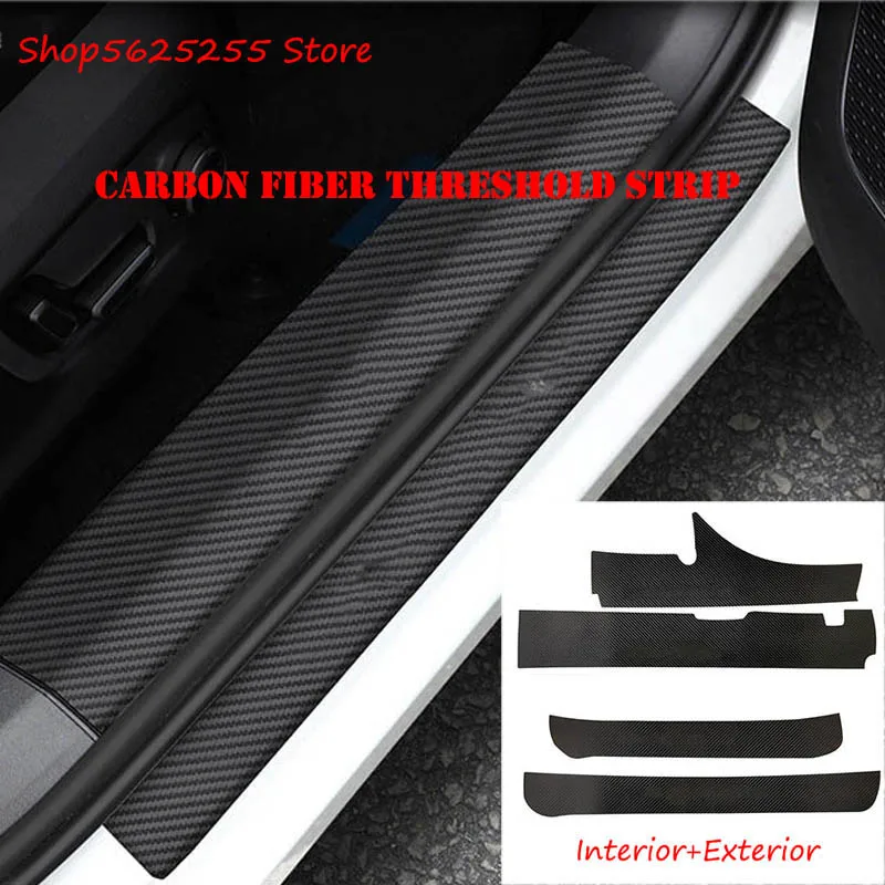 

Door Threshold Bar Welcome Pedal Sill For Toyota RAV4 RAV-4 2019 2020 Scuff Plate Guard Modification Car Decoration