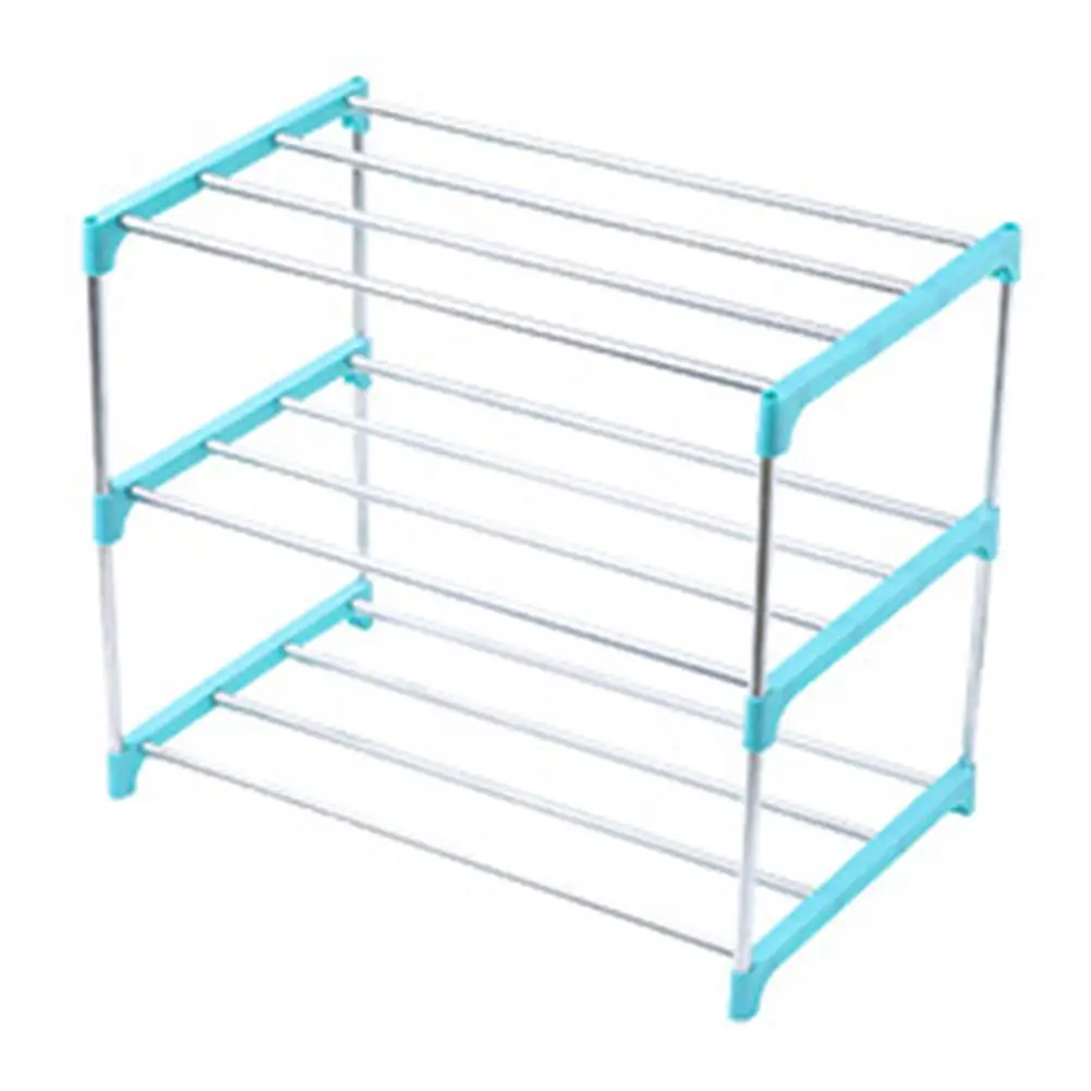 3/4 Layers Stainless Steel Rack Hanger Shoes Storage Display Shelf