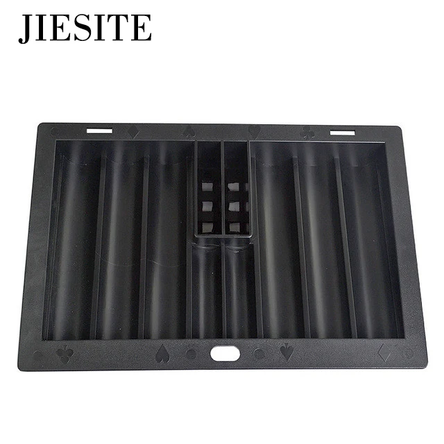 JIESITE 300/500 шт техасский холдем покер чип лоток черный Джек пластиковый лоток азартные игры казино покер клуб настольные игры аксессуар