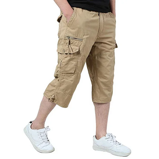 Classic Cargo 3/4 Pants Men Sports Calf Length Military Trousers Vintage  Pockets Casual Short Pantalone Hombre Tactical Pants|Cargo Pants| -  AliExpress