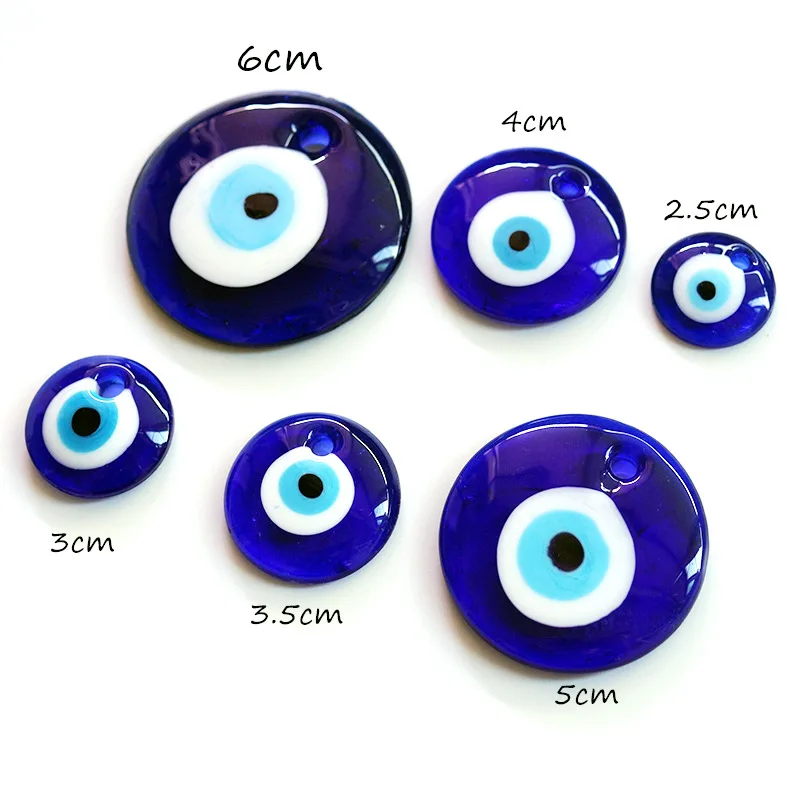 

DIY Charms For Jewelry Making Glass Lucky Eye Blue Evil Turkish Eye Pendant For Keychain Necklace Jewelry Accessories