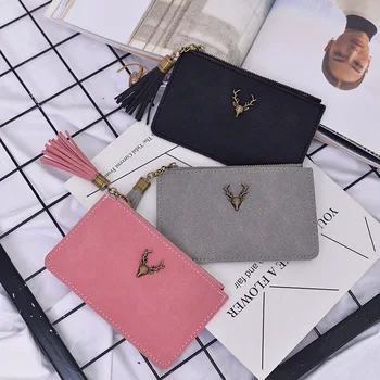 

New Slim Women's Wallet Fashion Casual Student Simple Zipper Multi-function Wallet Girl Holding A Bag