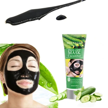 

New Black Mask Pimples Blackhead Remover Face Mask Black Head Acne Treatments Deep Clean Cucumber Purifying Peel Off Sheet 1Pcs