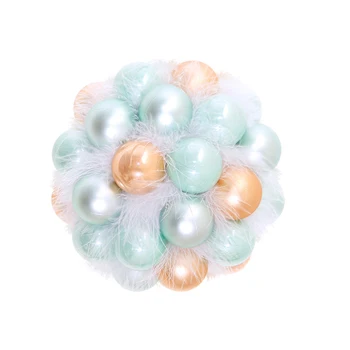 

1PC Christmas Ball Ornament Feather Hanging Pendant Christmas Decor Christmas Ball for Door Wall