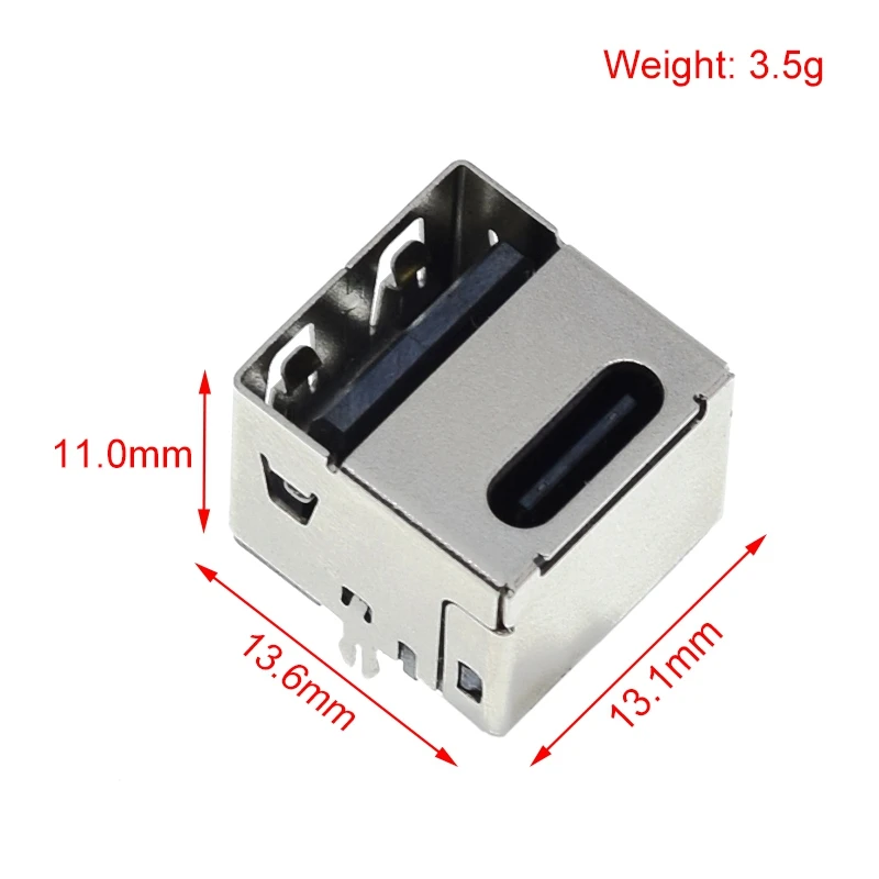 1/5/10 Stück Typ-C Dual-USB-Buchse 90 Grad USB-Anschluss Buchse mit 4 geraden Beinen PD-Schnellladegerät für Auto – Detail 5
