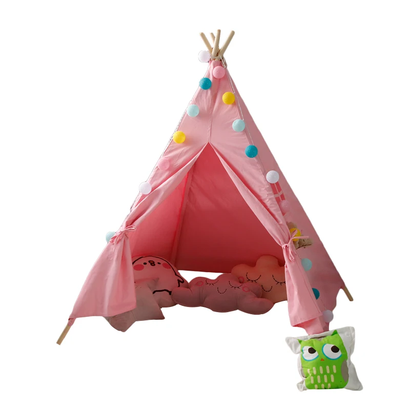 

Tipi Pure Indian Tent Cotton Canvas Children's Tent Kids Play House Large Space Play Toy Tent Girls Wigwam Game House