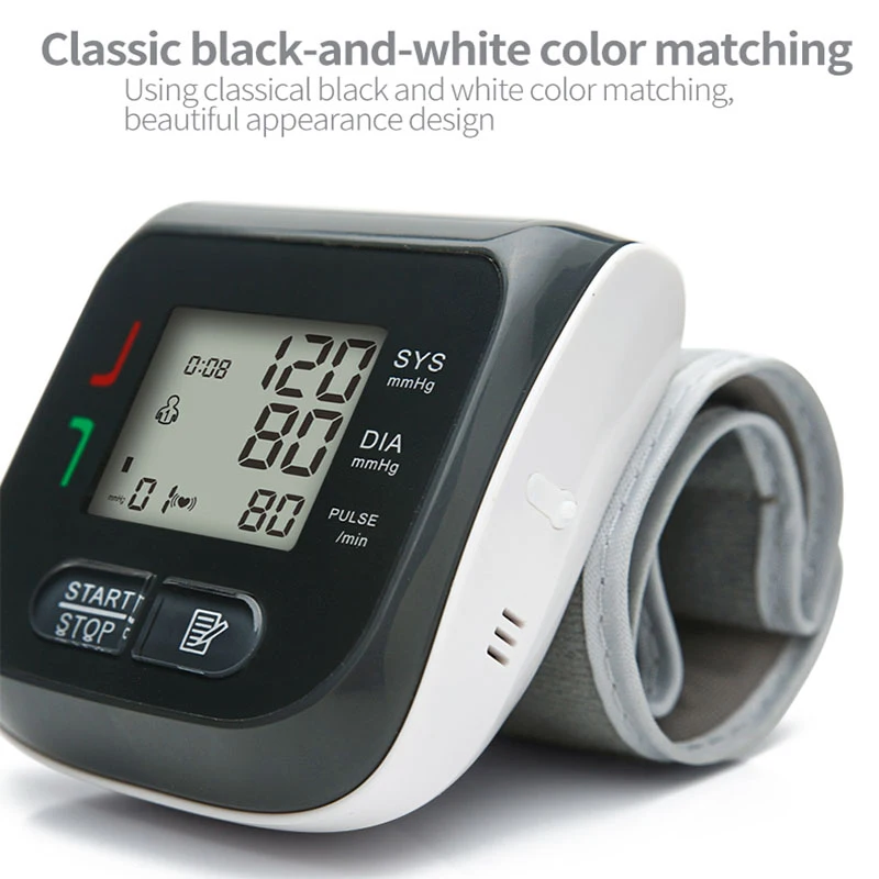 New Medical Equipment Wrist Blood Pressure Monitor Tonometer Family Health Machine Apparatus Electronic Wrist Blood Pressure