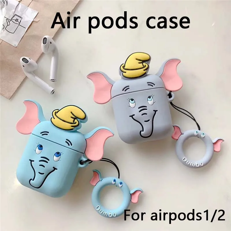 

Air pods case suitable for airpods1/2 Apple wireless Bluetooth headset shell stereo silicone cartoon baby elephant case
