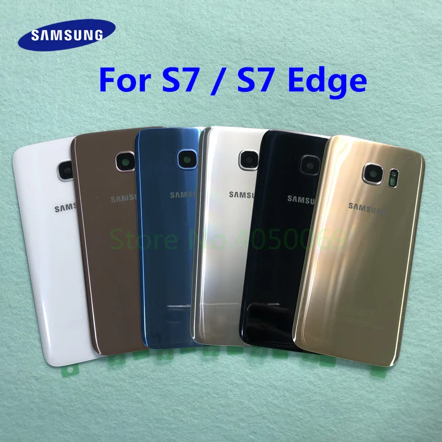 SAMSUNG Galaxy S7 Edge G935 SM G935F G930 G930F стеклянная задняя крышка батарейного отсека|Корпусы и