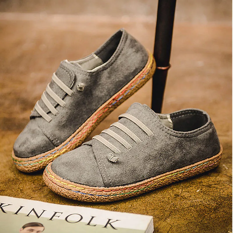 

Hot Selling Woman Casual Canvas Round Head One Foot Tassel Lok Fu Single Shoes -B5