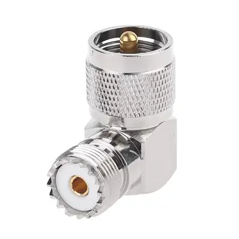 

RF Coaxial Coax Adapter UHF M Male to M Female Right Angle Converter Stainless Steel