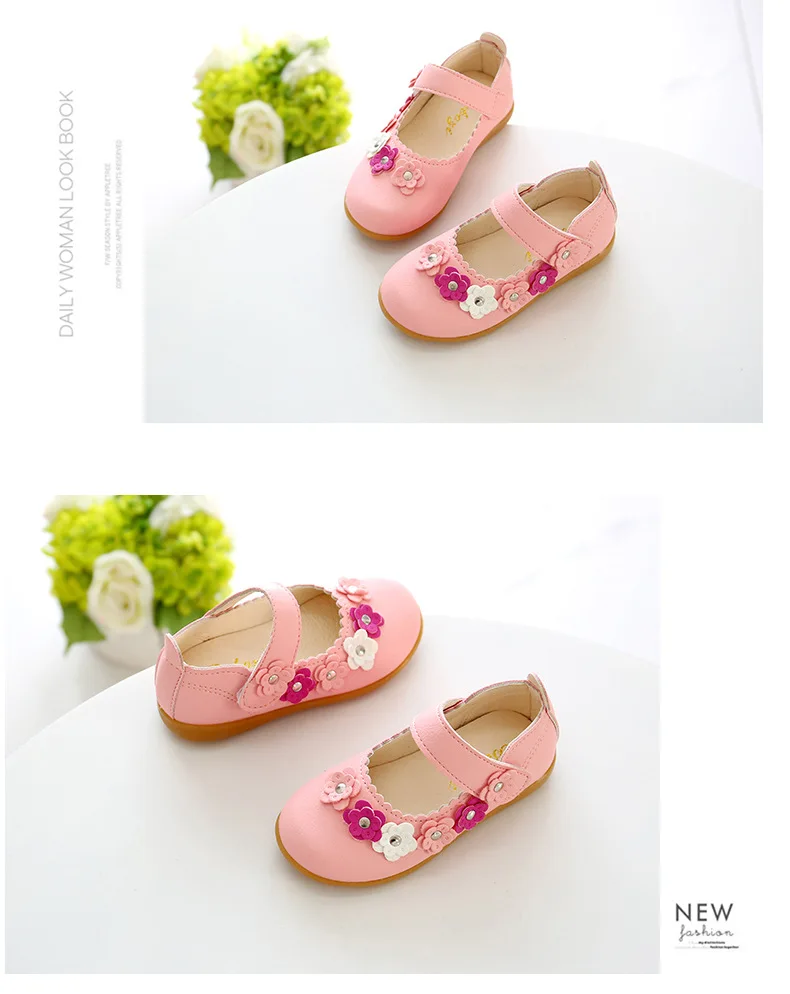 extra wide children's shoes Princess Shoes for Girls Soft Baby PU Leather Infant Cute Toddler Children Kids Party Flower Spring Summer Shoes girls leather shoes