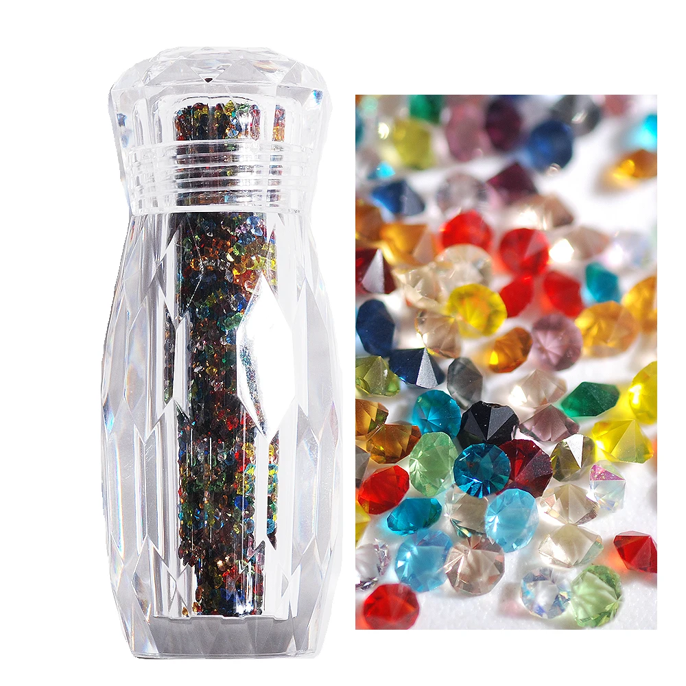 Rhinestones For Nails 2880Pcs Mini Diamond Strass Nail Art with Transparent Bottle For DIY Handmade Nail Art Decorations - Цвет: QCR10073-010