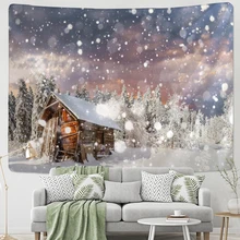 

Santa Claus Tapestry Wall Hanging Christmas Moon Fantasy Starry Sky Blanket Galaxy Indian Mandala Pattern Blanket Xmas Gift