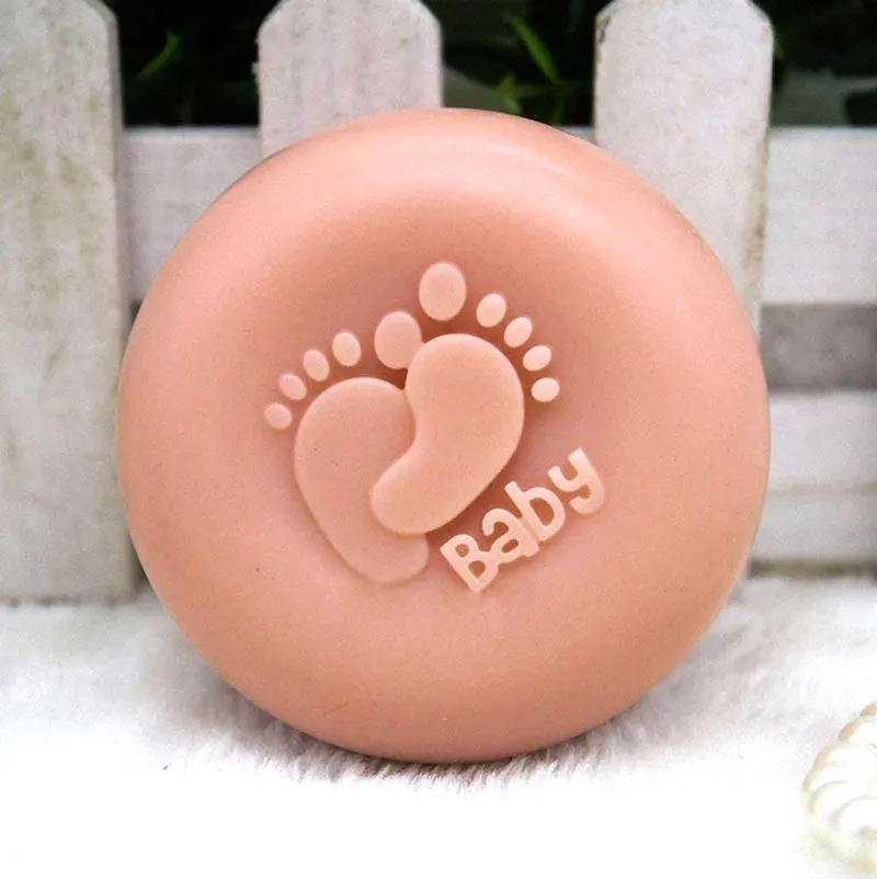 1Pcs Silicone Soap Molds Shapes Baby Feet Soap Mold Silicone Molds for Baby Shower Handmade Mold