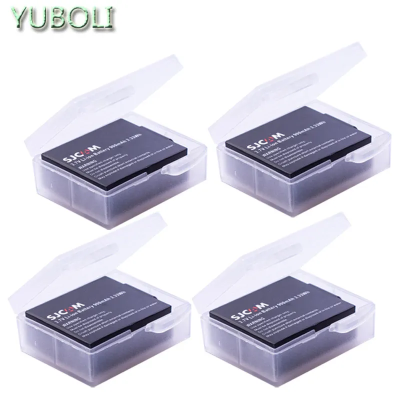 4battery 3,7 v 900mAh батарея SJ4000 Батарея SJ5000 SJ6000, Wi-Fi+ ЖК-дисплей 3 лота usb зарядное устройство для спортивной экшн-камеры SJCAM sj 4000 5000 6000 7000 8000 sj9000 M10 - Цвет: 4battery