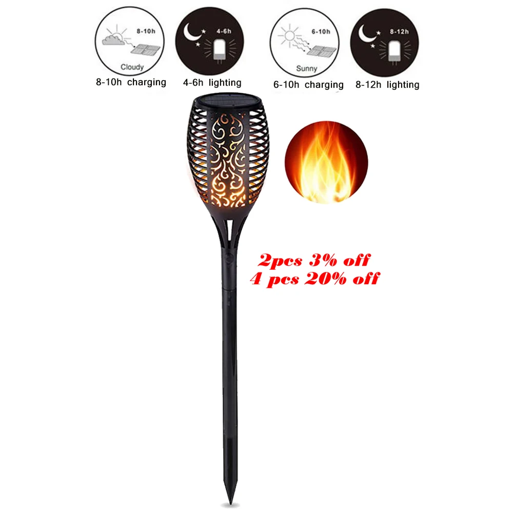 

Dancing Flame Light Solar Light Mpow IP65 Waterproof LED Solar Torch Light Outdoor Path Yard Decor Solar Garden Light Flame Lamp
