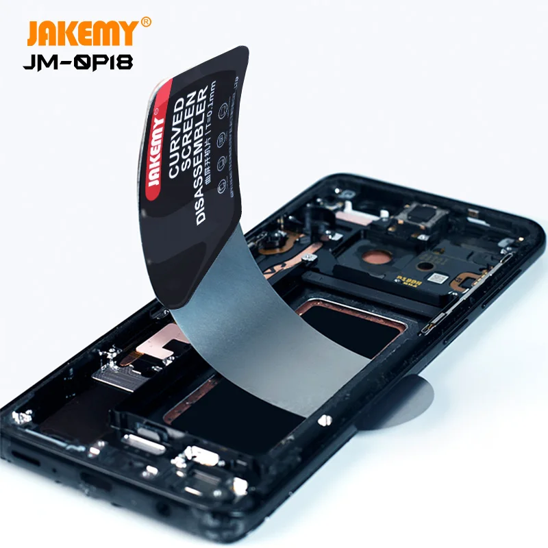 

JAKEMY OP18 Original Stainless Steel Curved Screen Disassemble Blade 0.1 mm Safe Disassembly Tool for Curved Screen Mobile Phone