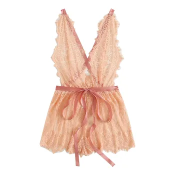 

JAYCOSIN Women Iingerie Femme Fashion Sexy Underwear Lace Jumpsuit Lingerie Cross Romper Backless Bodysuit Pajama For Women 1110