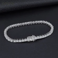 

COSYA 100% 925 Sterling Silver Sparkling Full 3.75mm High Carbon Diamond Tennis Bracelet For Women Wedding Party Fine Jewelry