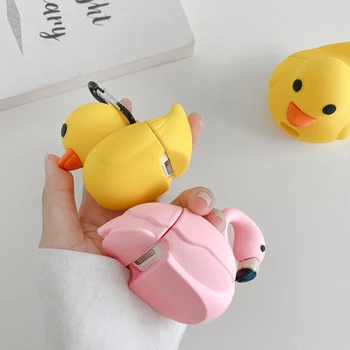 

3D Silicone Earphone Case for Airpods 1/2 Cute Flamingo Duck Headphone Protector Cover for Apple Airpods 1 Protective Case