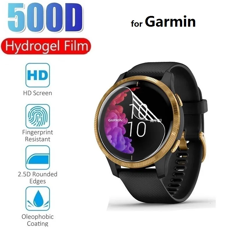 3 piezas lamina protector de hidrogel para Garmin Venu Vivoactive 4s 4 3 Vivomove HR 3 3s (no vidrio templado) lámina protectora de pantalla
