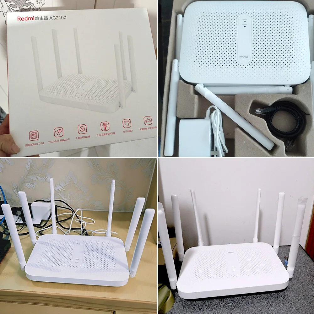 Роутер Xiaomi Redmi AC2100 2 4 ГГц 5 2033 Мбит/с гигабитный роутер 6 антенн двухъядерный