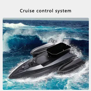 

D15 RC Fishing Bait Nesting Boat 2.4G Remote Control Boat PVC Cruise Control System Automatic Course Correction Endurance
