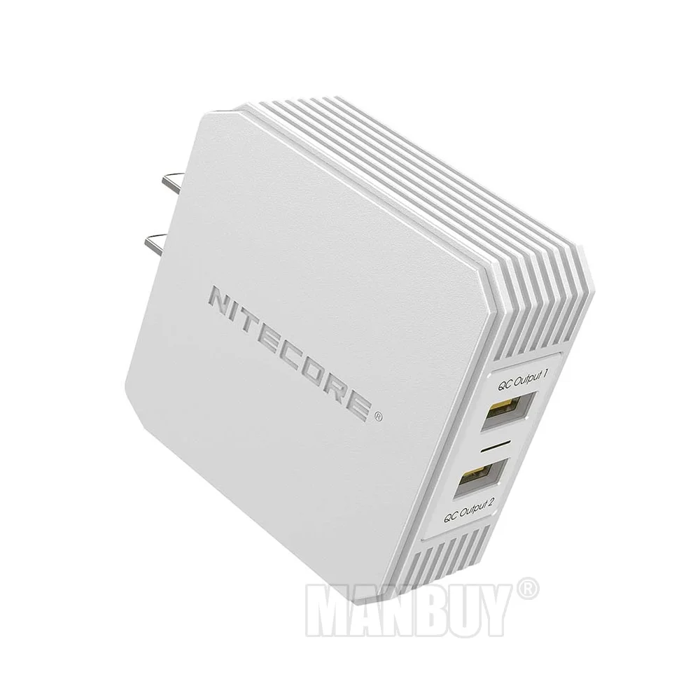 NITECORE UA42Q 2-Port QC 3.0 2.0 USB Adapter Available Dual Ports Efficient High-speed Charging With Authentication Code | Лампы и