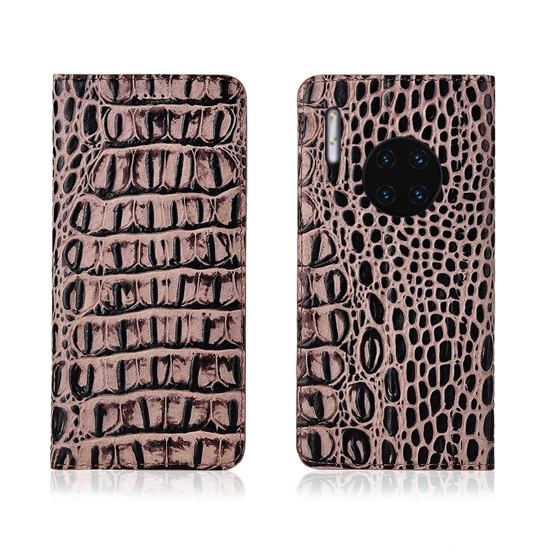 

Crocodile Back Pattern Genuine \Leather Magnetic Phone Bag For Huawei Mate 30 Pro/Huawei Mate 30/Huawei Mate 30 RS Phone Case