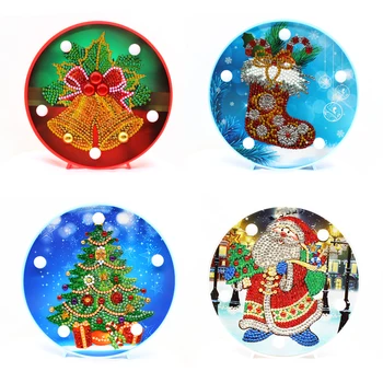 

Special Shaped Diamond Painting LED Lamp Light Christmas 5D Diamond Embroidery Mosaic Owl DIY Unfinished Kit