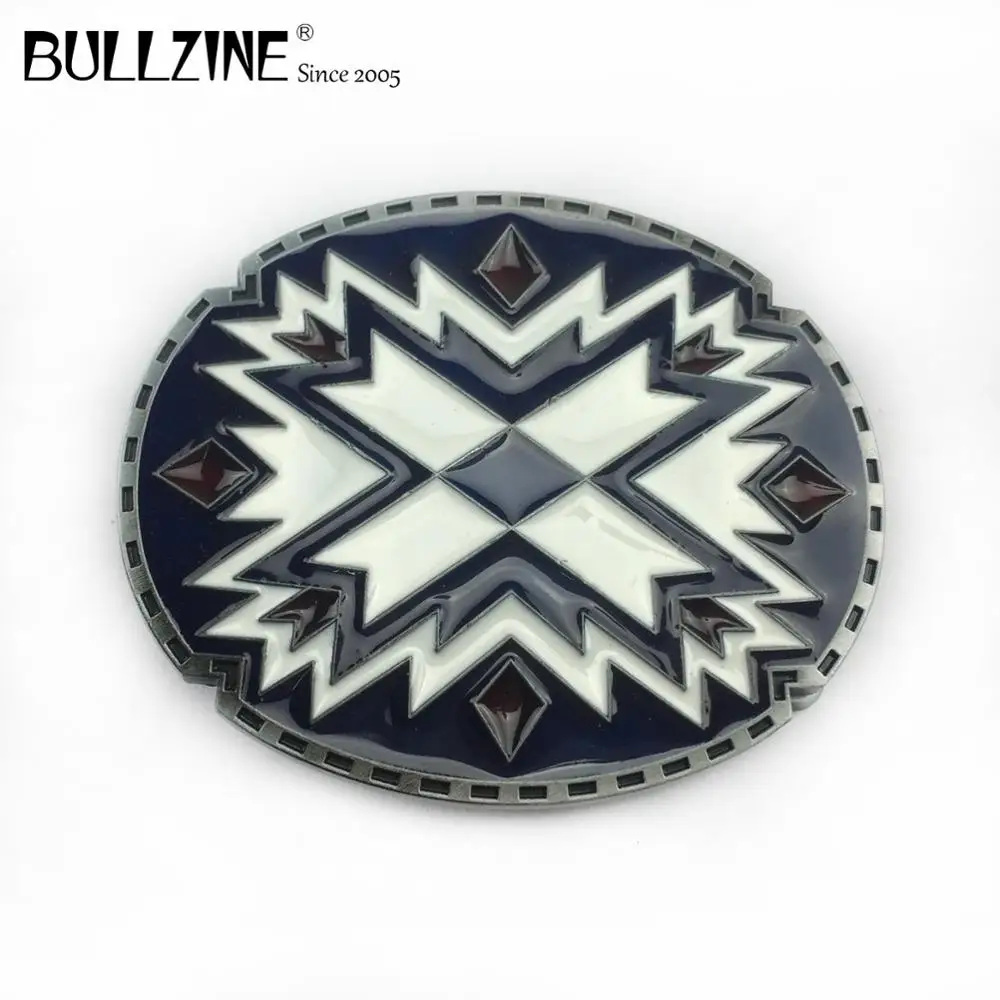 Пряжка для ремня Bullzine в Западном бирюзовом цвете с отделкой из оловянного FP 03673
