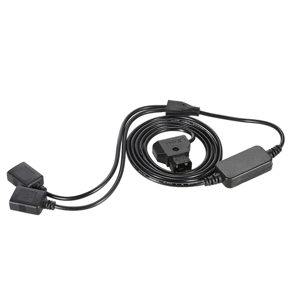 137 см D-Tap 2 Pin «папа» к двум Женский USB кабель питания кабель для передачи данных для iPhone iPad samsung sony мобильного телефона Мощность шнур питания кабель