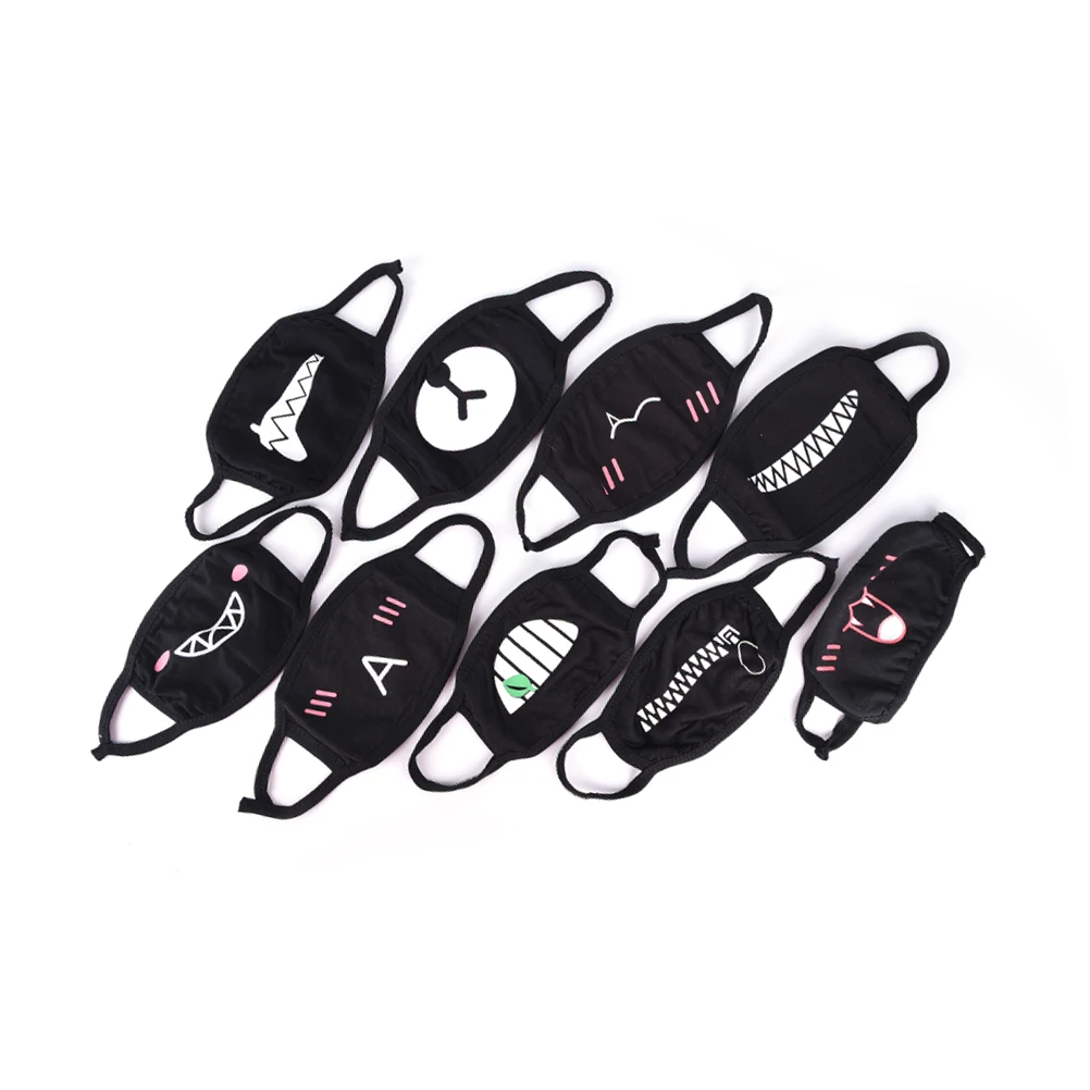 1PC Baumwolle Staubdicht Mund Gesicht Maske Unisex Koreanischen Stil Kpop Schwarz Bär Radfahren Anti-Staub Baumwolle Gesichts Schutz abdeckung Masken