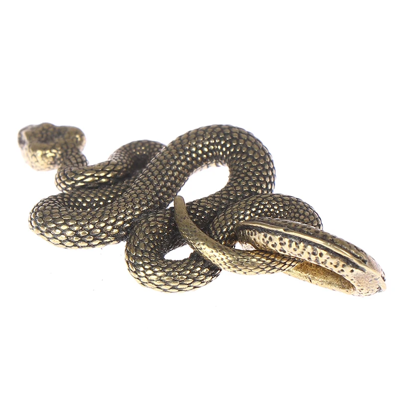 1pc Handmade Key Chain Brass Metal Snake Shape Keychain Fashion Animal Key Ring HandBag Pendant