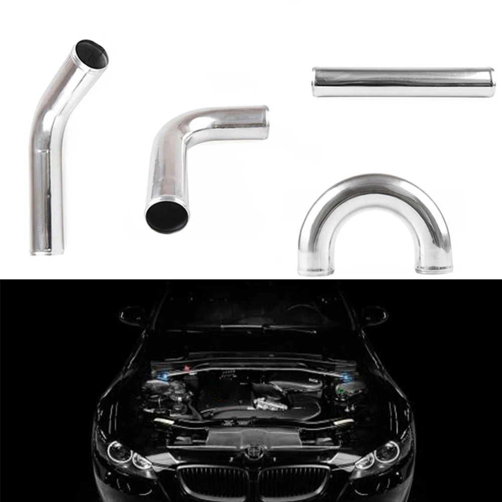 76mm Inlet High Flow Aluminum Racing Car Engine Inter Cooler Hose Auto Air Intake Pipe 90 Degrees Turbo Charge Filter Universal
