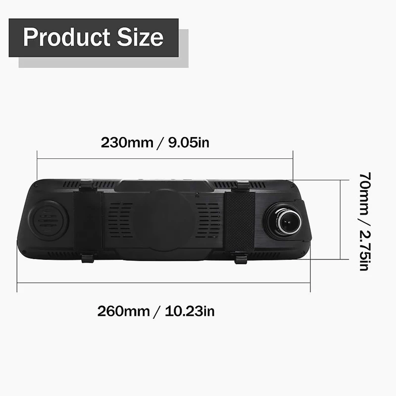 Камера заднего вида Odare 1" DVR dash cam Car Registar ips сенсорный экран Full HD 1080P видео рекордер ночного видения Автомобильный видеорегистратор зеркало
